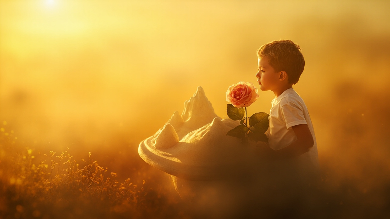 Petit prince en pleine réflexion Saint Exupéry et le petit prince